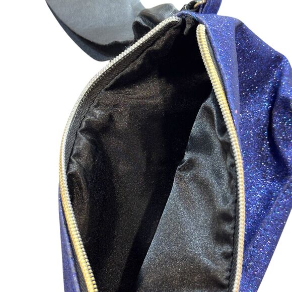 Victoria's Clutch Secret Women's Purple Sparkly Pouch Zipper Cosmetic Makeup Bag - Picture 4 of 6